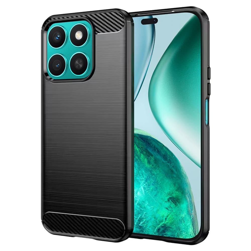 Silikonové pouzdro Techsuit Carbon pro Honor X8c černé - náhled 1