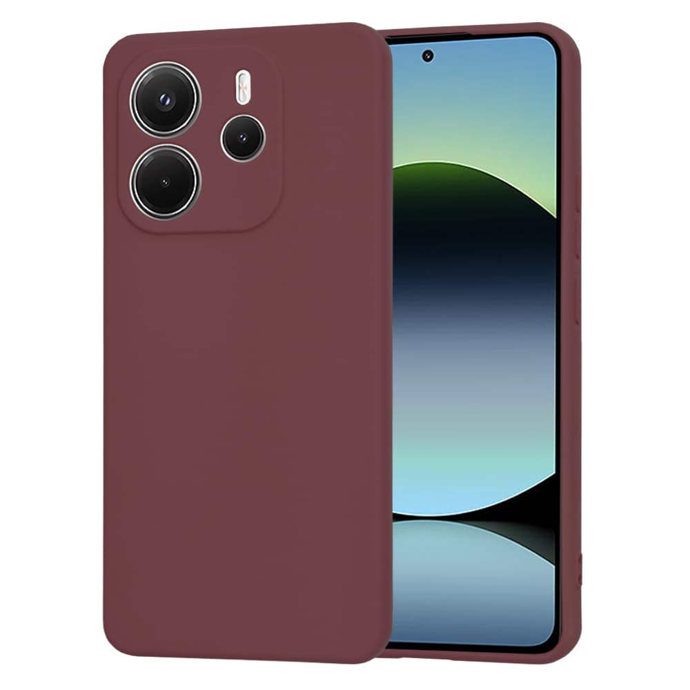 Techsuit SoftFlex Xiaomi Redmi Note 14 4G (Standard) Švestkově červená - náhled 1