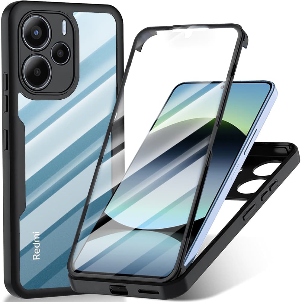 Techsuit ColorVerse 360 Series + Ochranné sklo Xiaomi Redmi Note 14 4G Černá - náhled 1