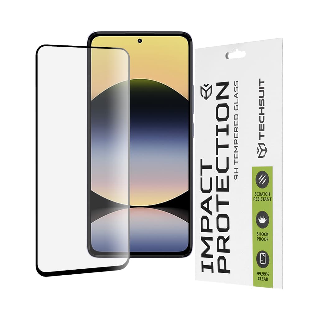 Ochranné sklo Techsuit 111D pro Xiaomi Redmi Note 14 4G černé - náhled 1
