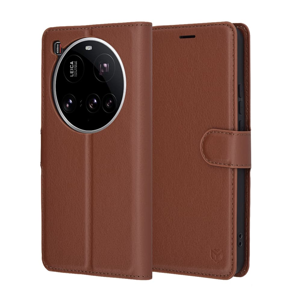 Kožené pouzdro Techsuit Xiaomi 15 Ultra hnědé - náhled 1
