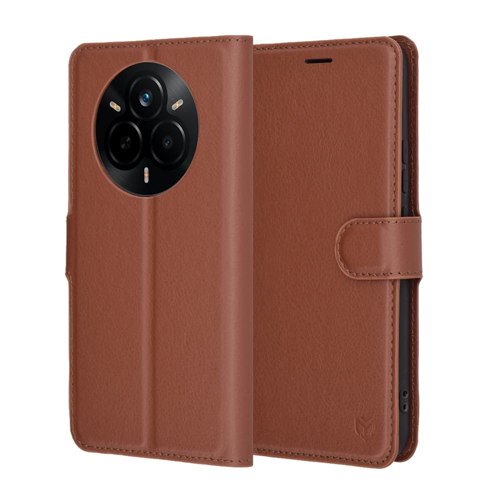Pouzdro Techsuit Leather Folio pro Realme 14 Pro hnědé - náhled 1