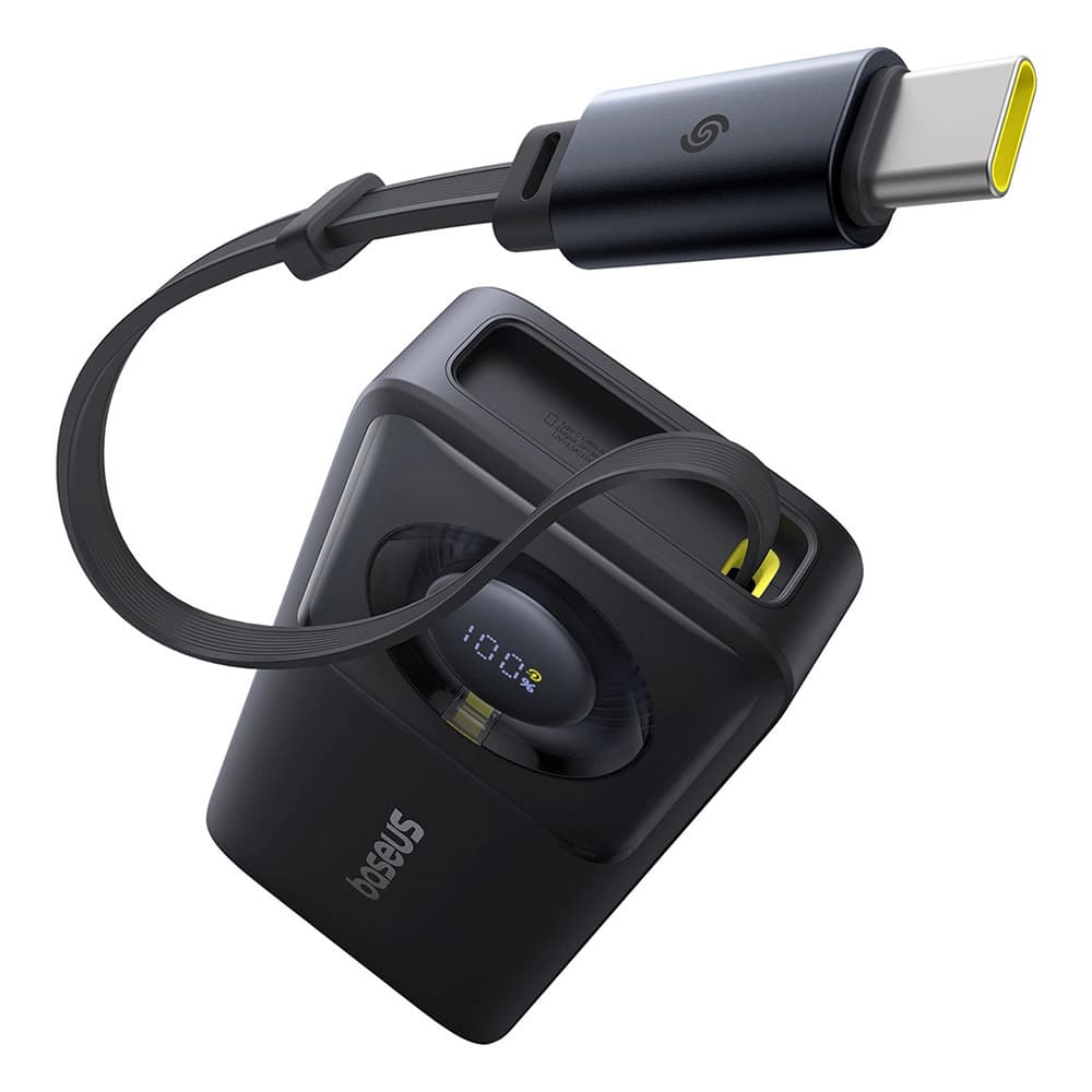 Baseus Power Bank Free2Pull s USB-C kabelem 10000mAh 30W černá - náhled 1
