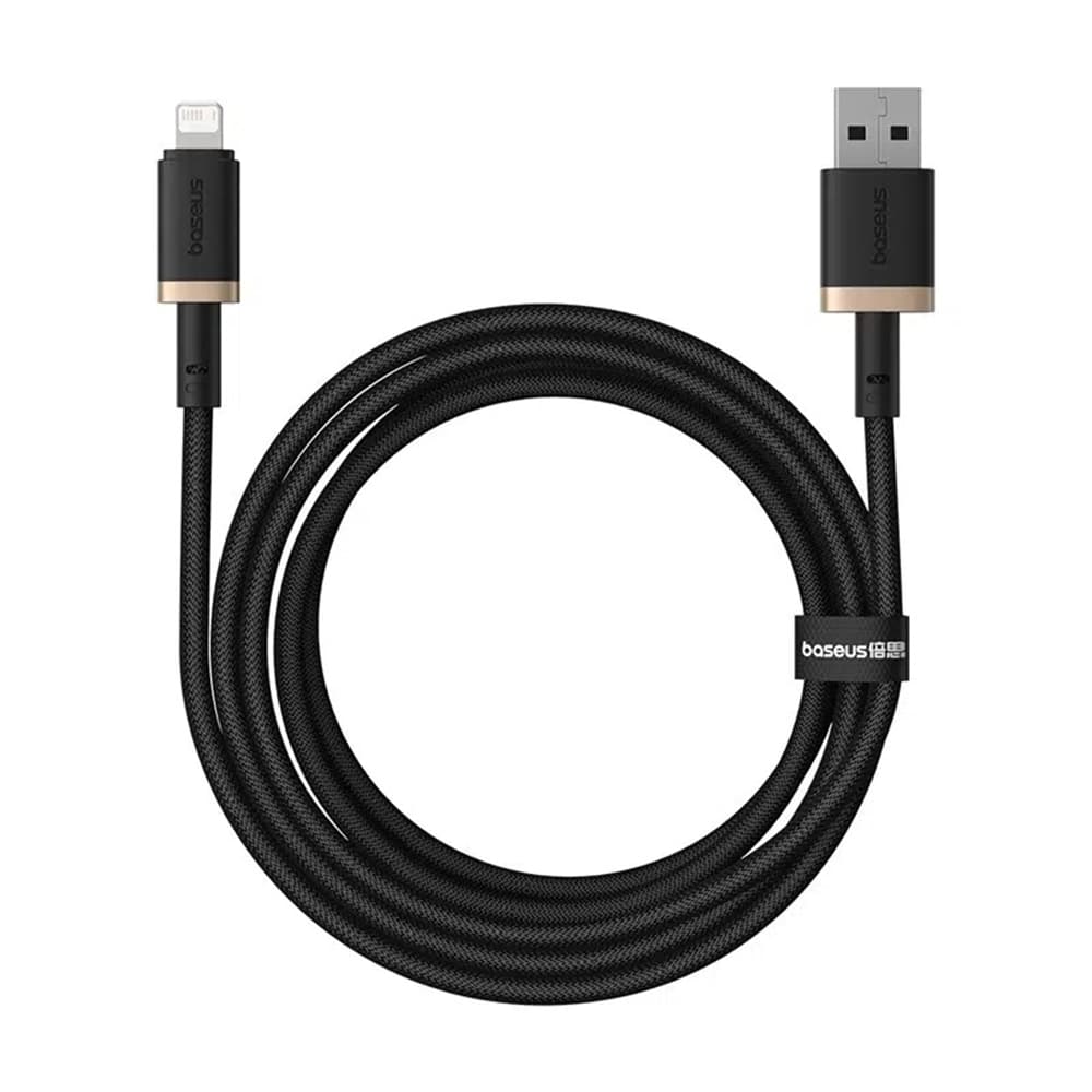 Baseus Data Cable Dura Series USB na Lightning Rychlé nabíjení 2m Zlatá Černá - náhled 1