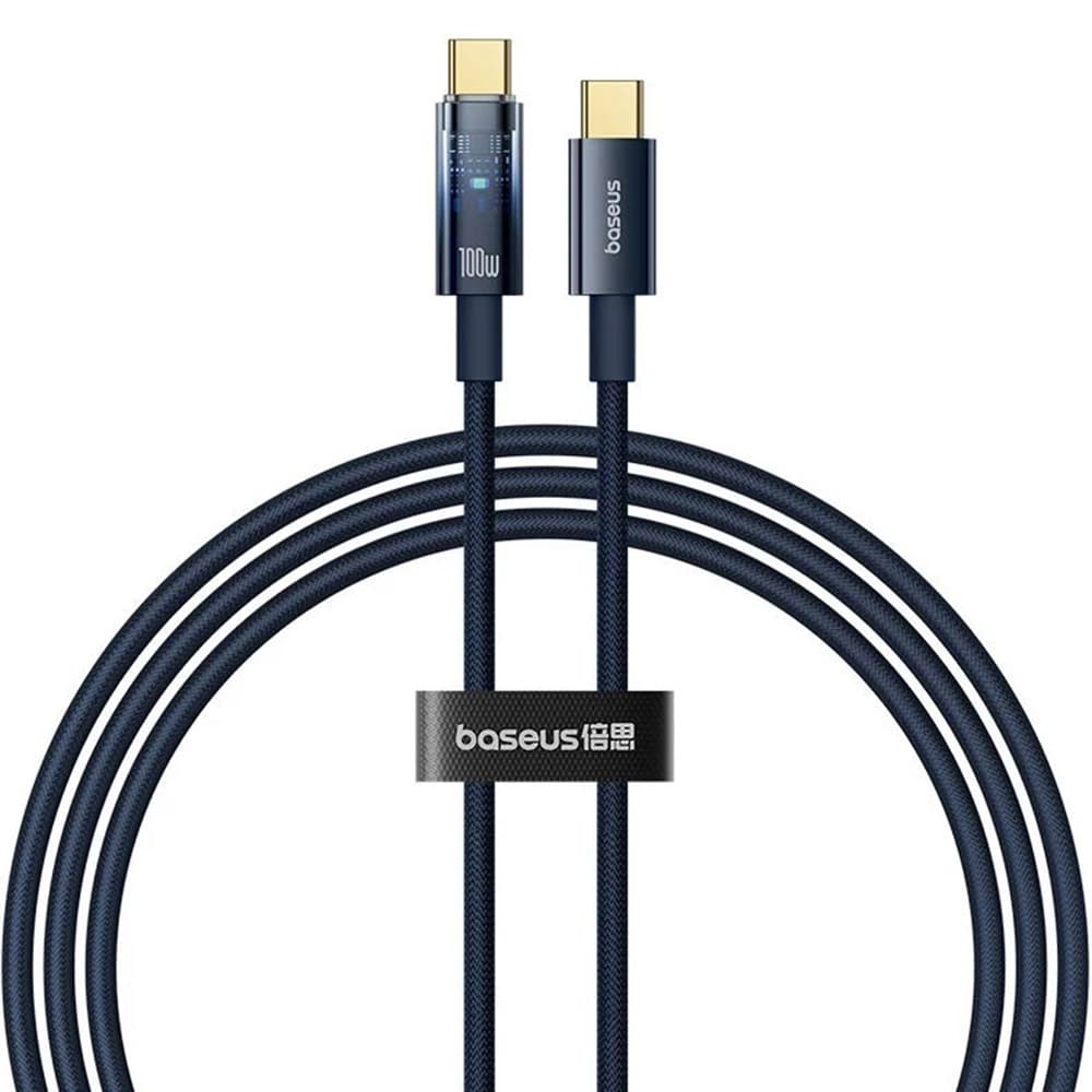 Baseus Data Cable Explorer Type-C Rychlé Nabíjení 100W 1m Tmavě Modrá - náhled 1