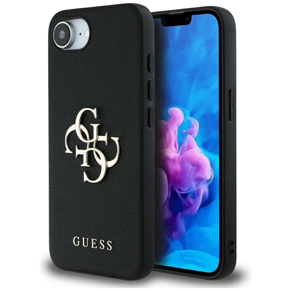 Guess Hardcase 4G Grained Big and Classic Logo iPhone 16e černý - náhled 1