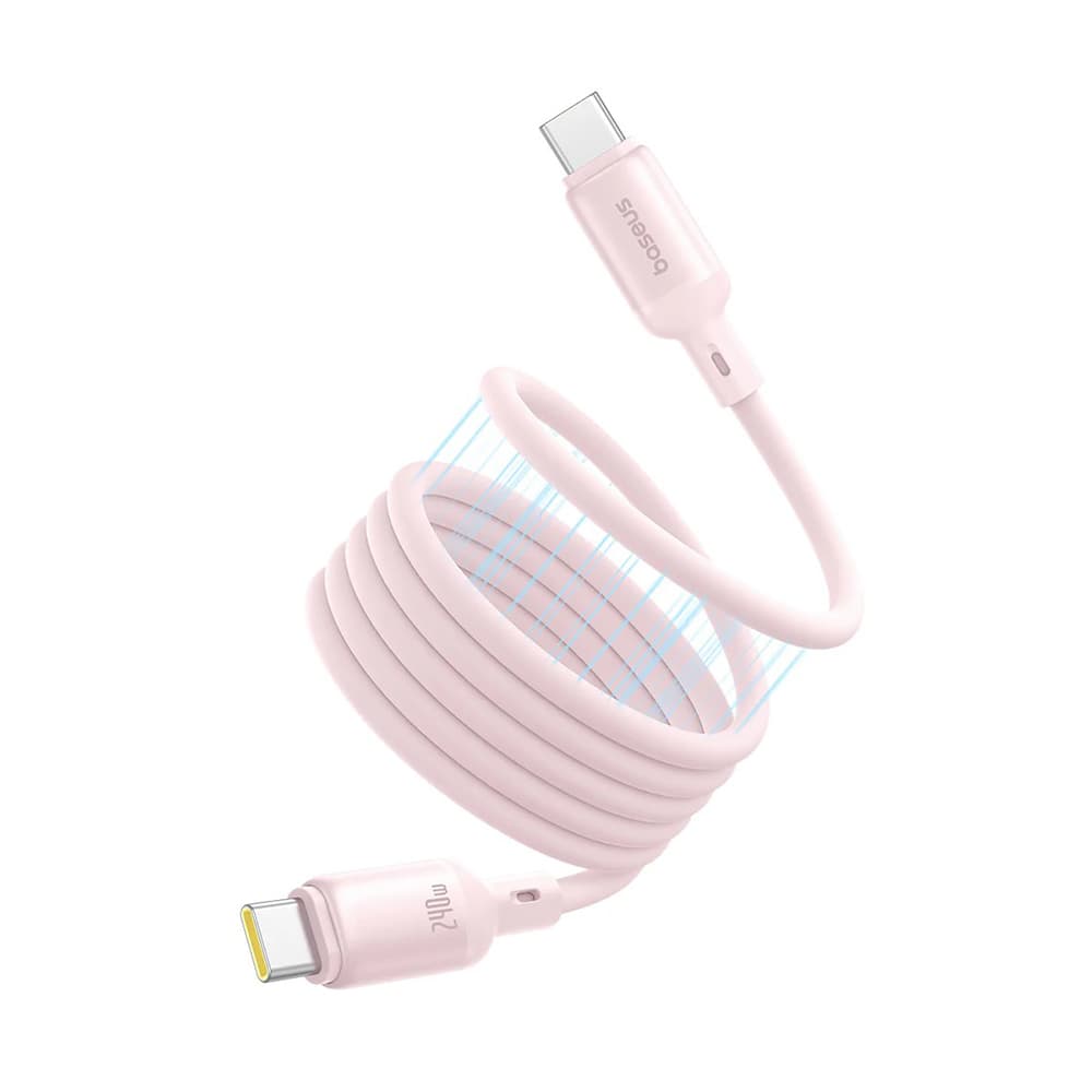Baseus Data Cable PicoGo magnetický Type-C na Type-C 240W růžový 1m - náhled 1