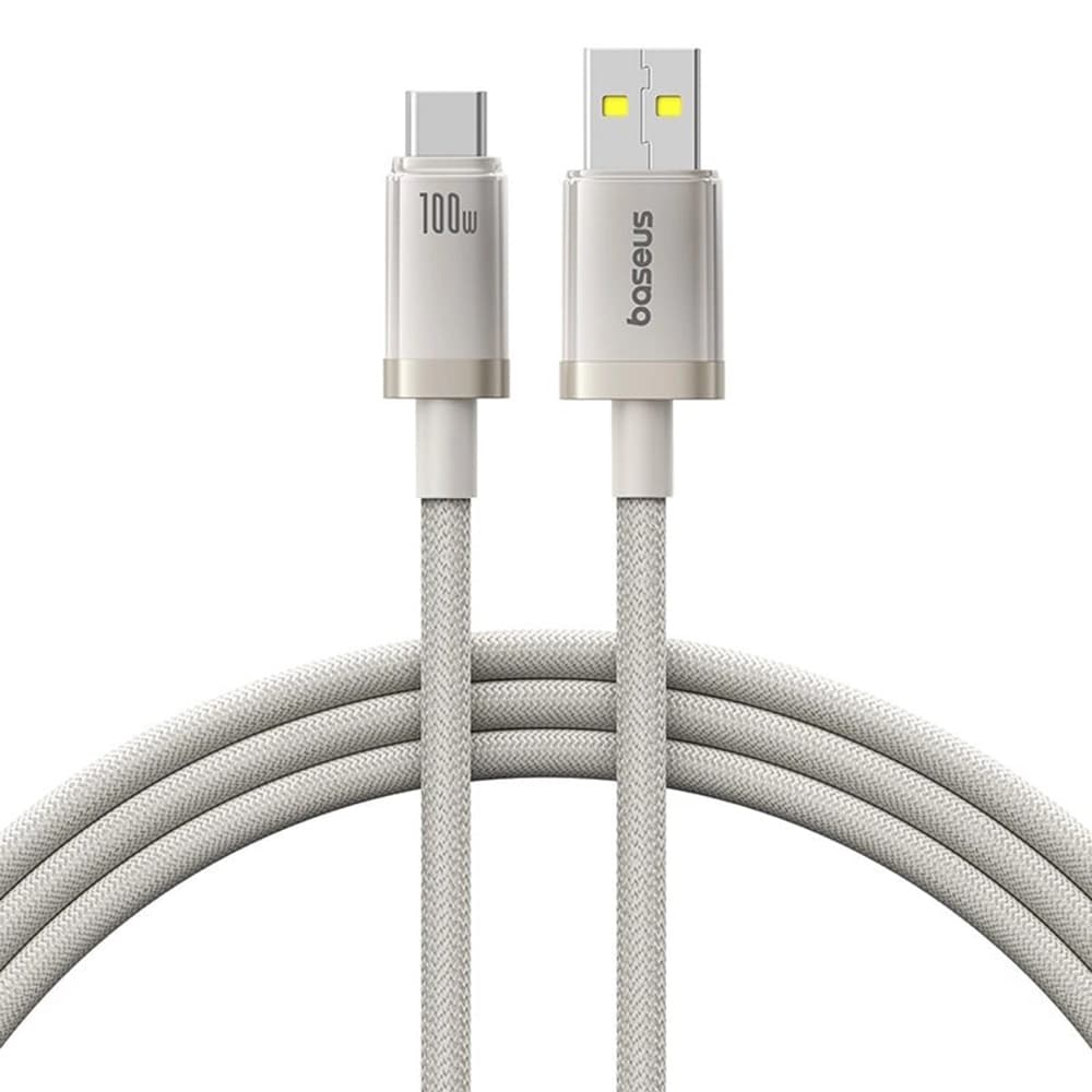 Baseus Data Cable Titanium USB na Type-C 100W Rychlé nabíjení 1m Stříbrná - náhled 1