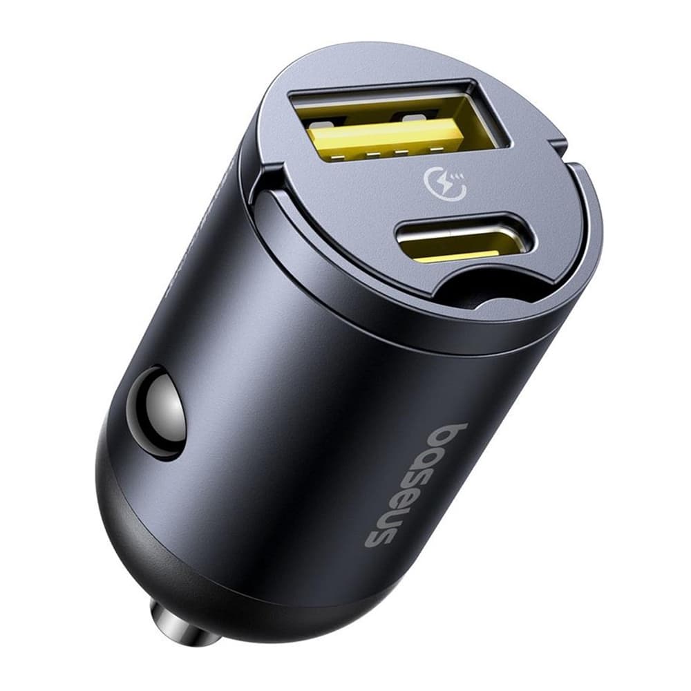 Baseus Car Charger Tiny Star Mini USB Type-C 30W s vestavěnou rukojetí černý - náhled 1