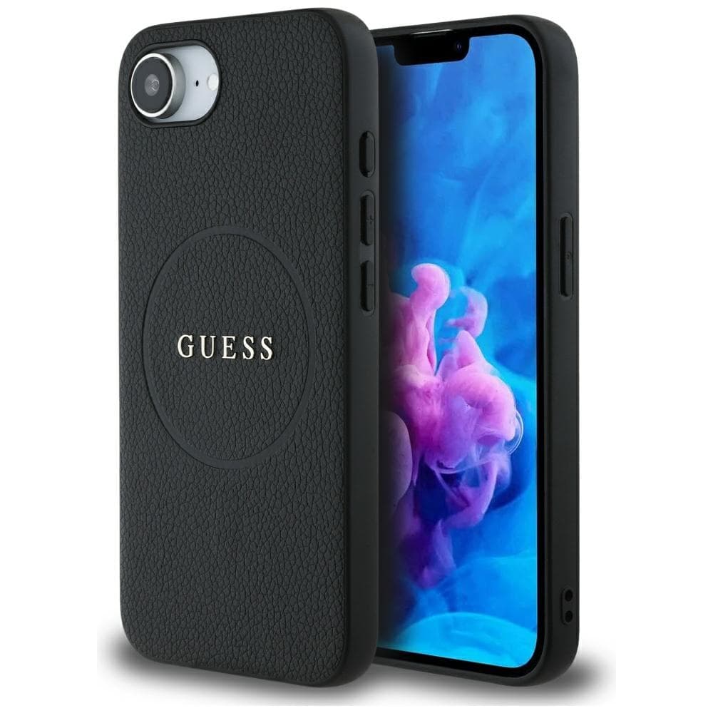Guess Grained Gold Ring MagSafe GUHMPSE4PGHSMMK iPhone 16e černý - náhled 1