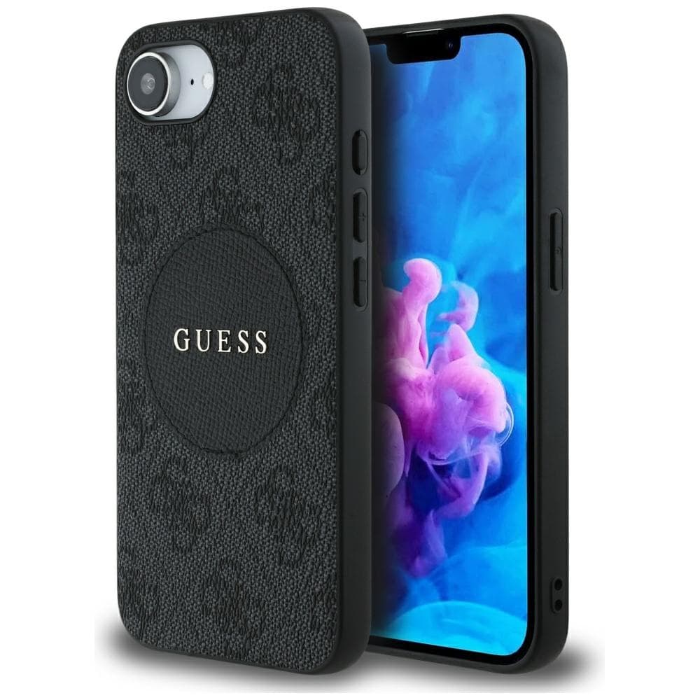 Guess 4G Circle Classic Logo MagSafe iPhone 16e černá - náhled 1