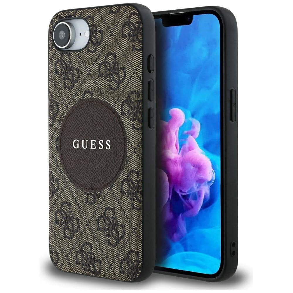 Guess 4G Circle Classic Logo MagSafe iPhone 16e Hnědá - náhled 1