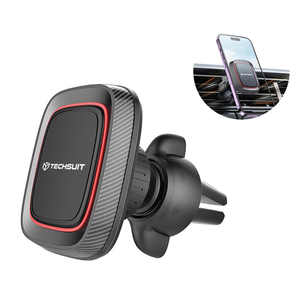 Techsuit Car Holder MagGrip (S4) černý červený pro větrací otvor - náhled 1
