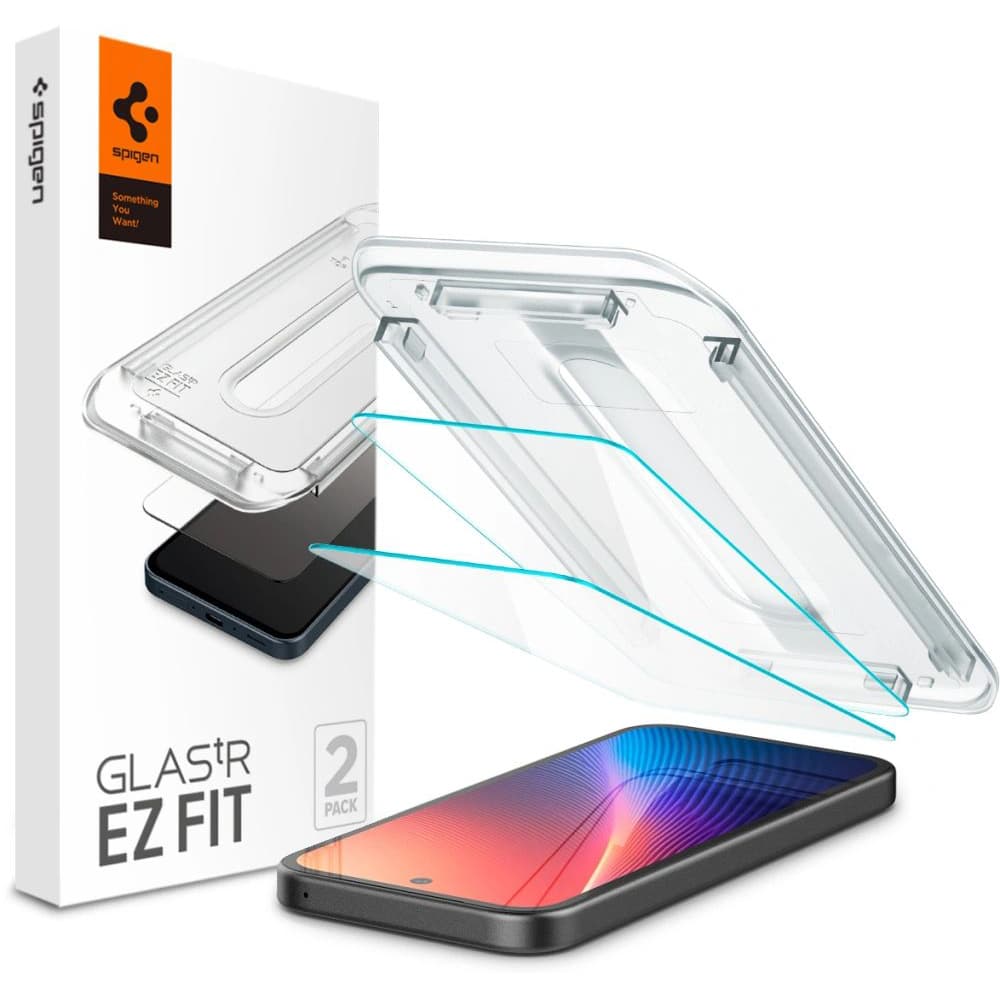 Spigen Glas.tR EZ-FIT (2 pack) Google Pixel 9a Čirý - náhled 1