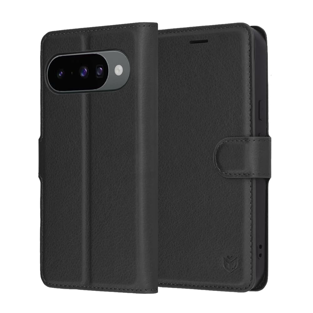 Pouzdro Techsuit z kůže pro Google Pixel 10 / 10 Pro černé - náhled 1