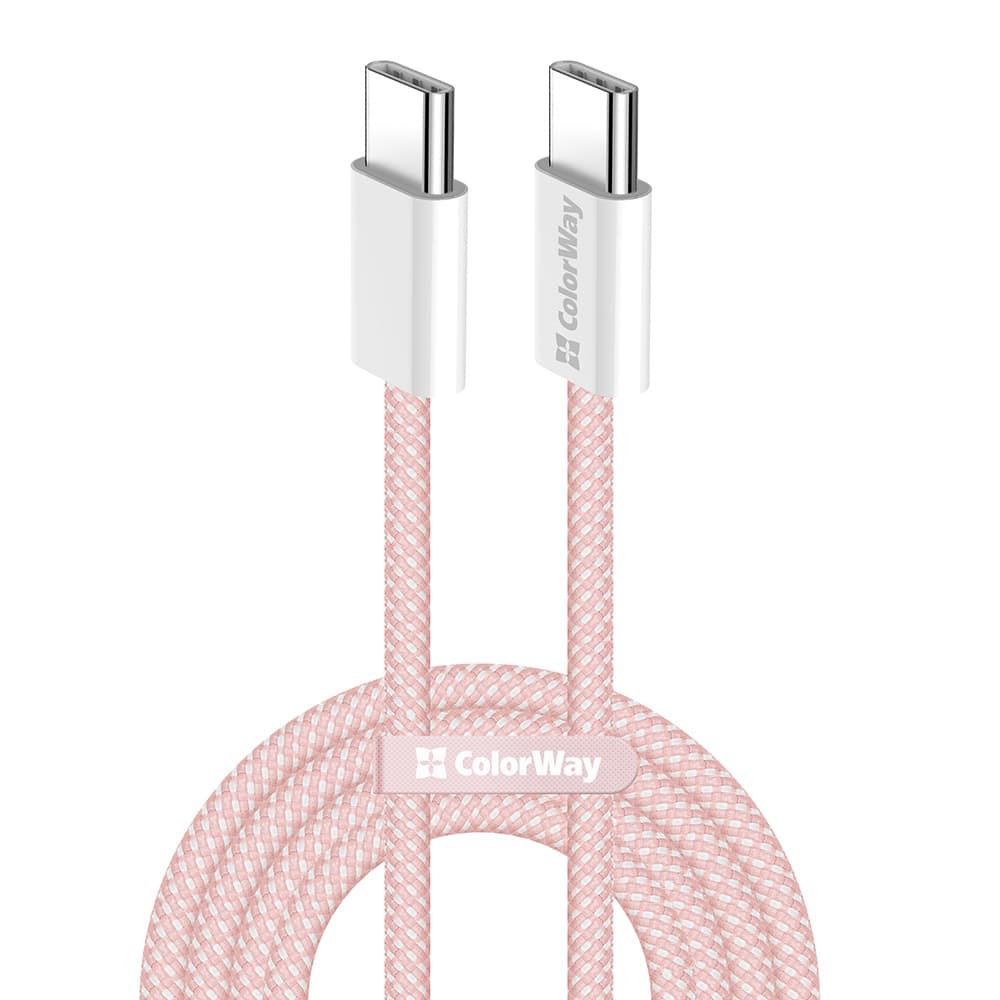 ColorWay Data Cable pro MacBook Pro Type-C na Type-C PD 60W 1m růžová - náhled 1