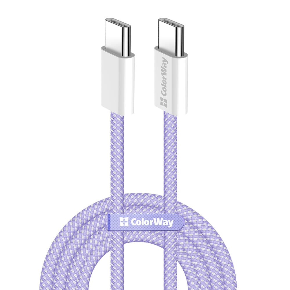 ColorWay Data Cable pro MacBook Pro Type-C na Type-C PD 60W 1m fialová - náhled 1
