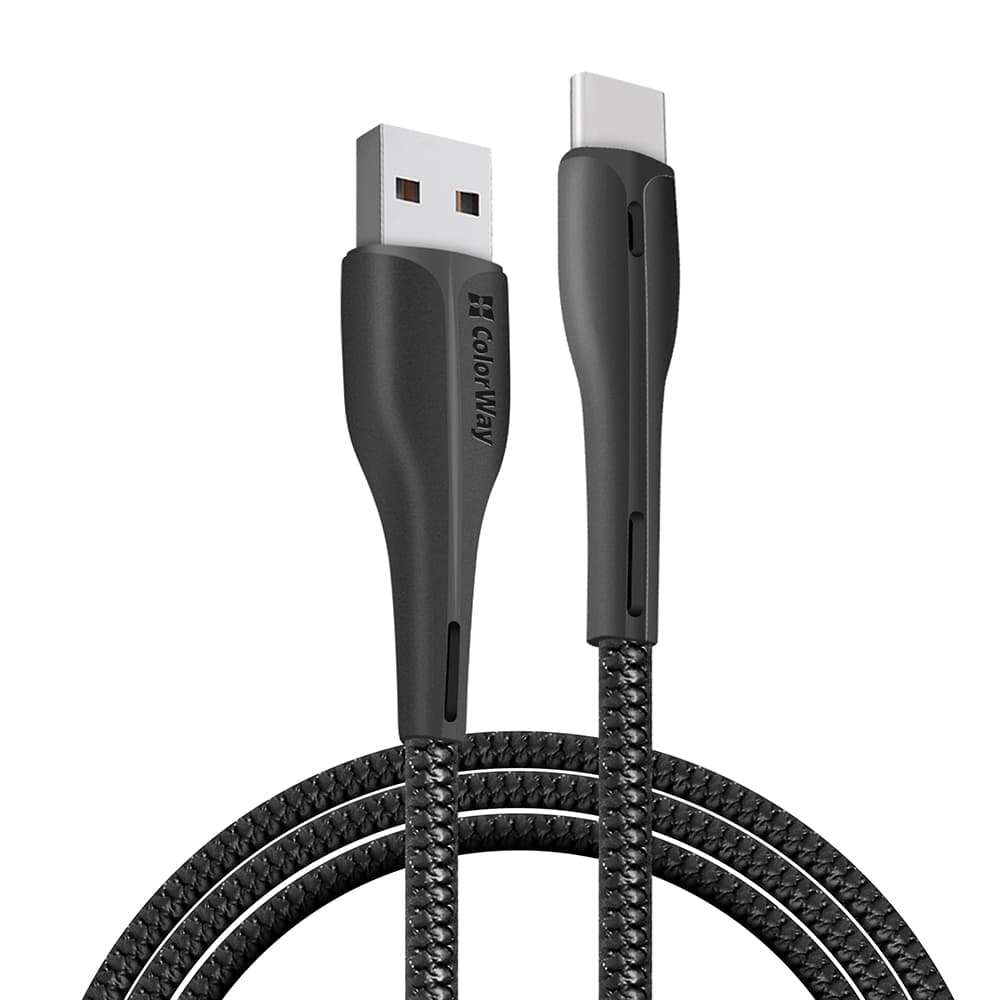 ColorWay Data Cable USB na Type-C pro synchronizaci a nabíjení 1m černá - náhled 1