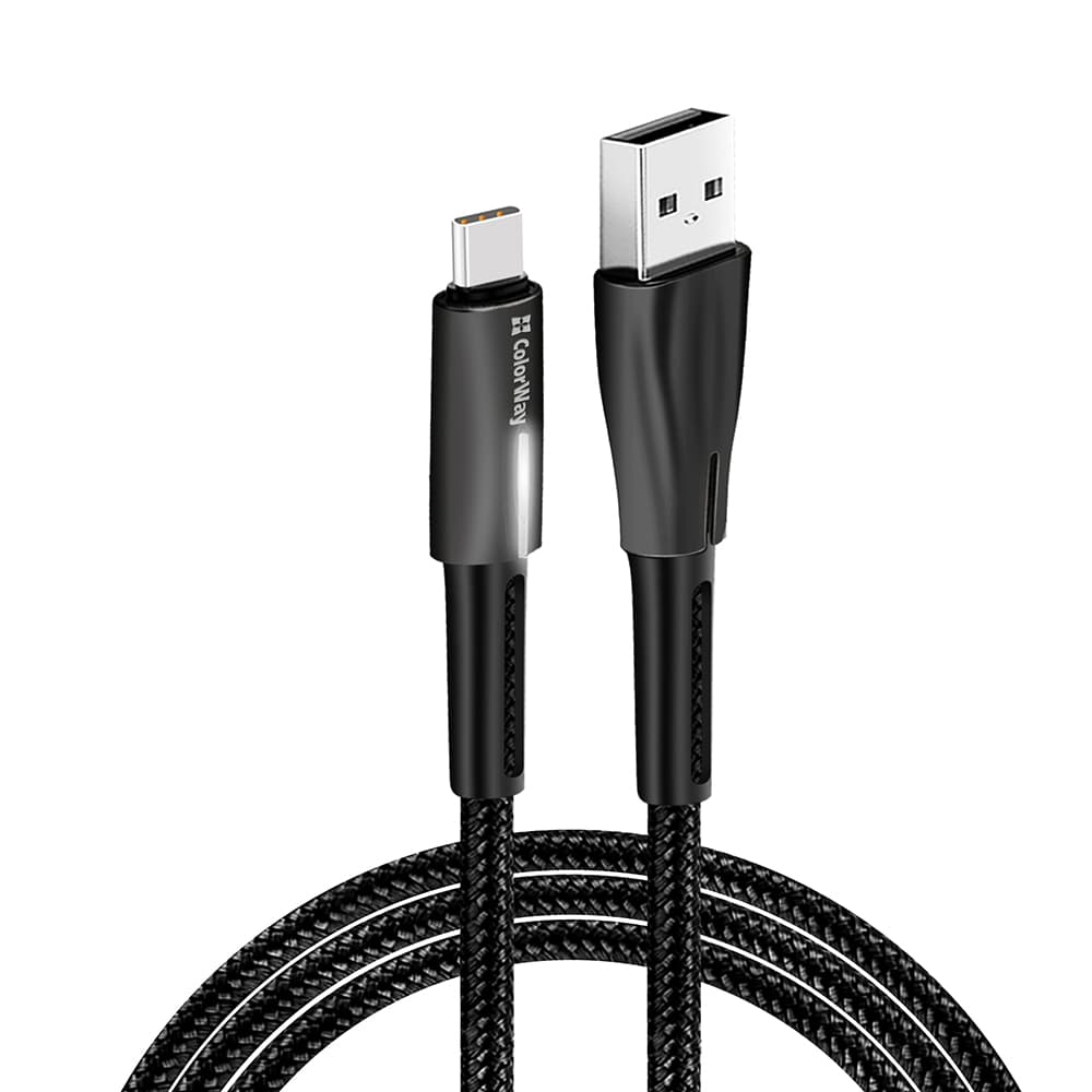 ColorWay Data Cable USB na Type-C Rychlé Nabíjení 1m Černá - náhled 1