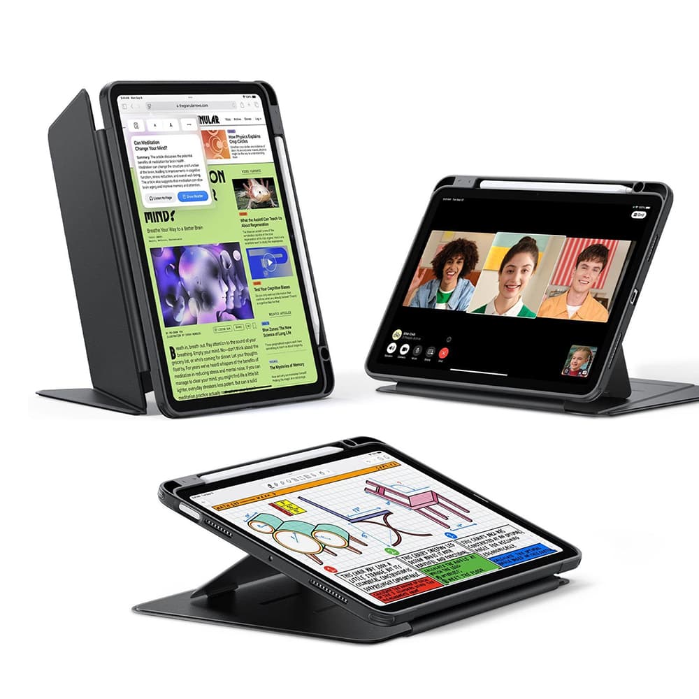 ESR Flip Hybrid s držákem na tužku iPad Air 4/5/11/11 Černá - náhled 1