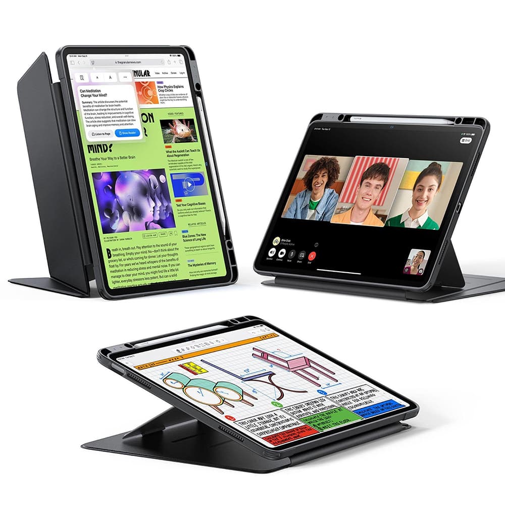 Pouzdro ESR Flip Hybrid s držákem na tužku iPad Air 13 (2024/2025) černé - náhled 1