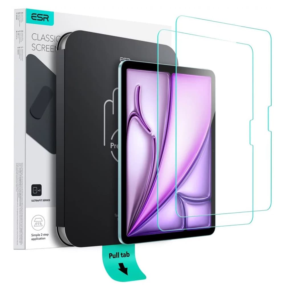 ESR Temperované sklo na displej UltraFit Tray (2 ks) iPad Air 11 (2024/2025) průhledné - náhled 1