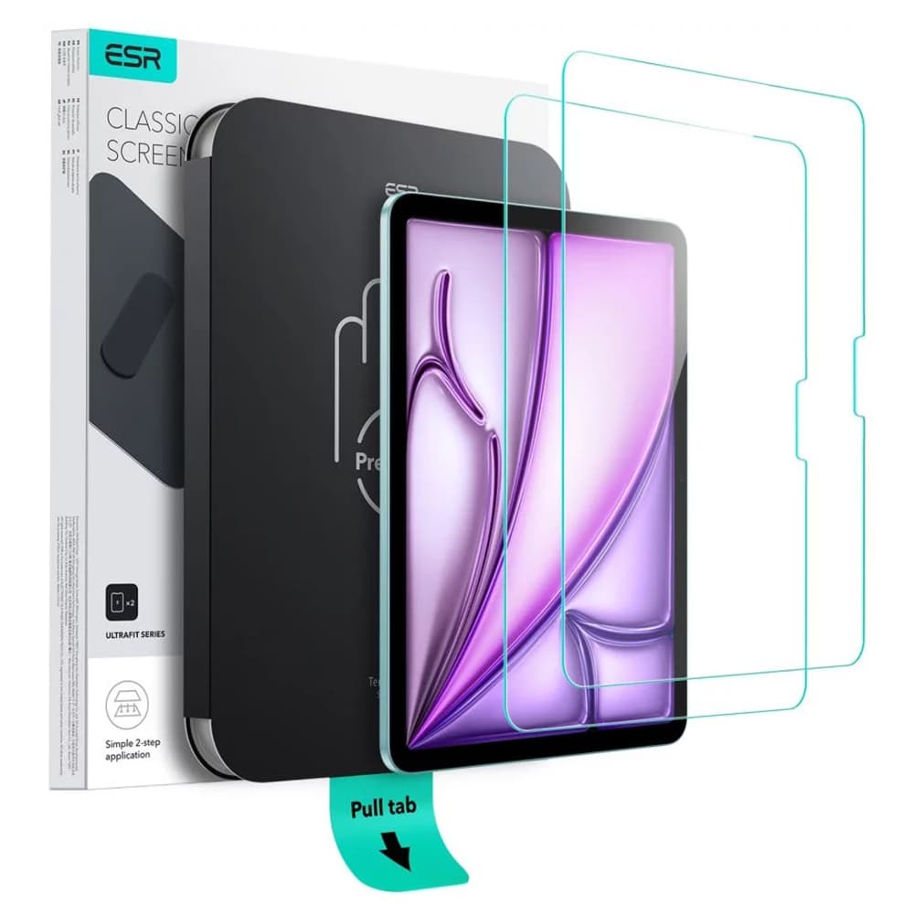 ESR Temperované sklo na displej UltraFit Tray (2 ks) iPad Air 13 (2024/2025) průhledné - náhled 1