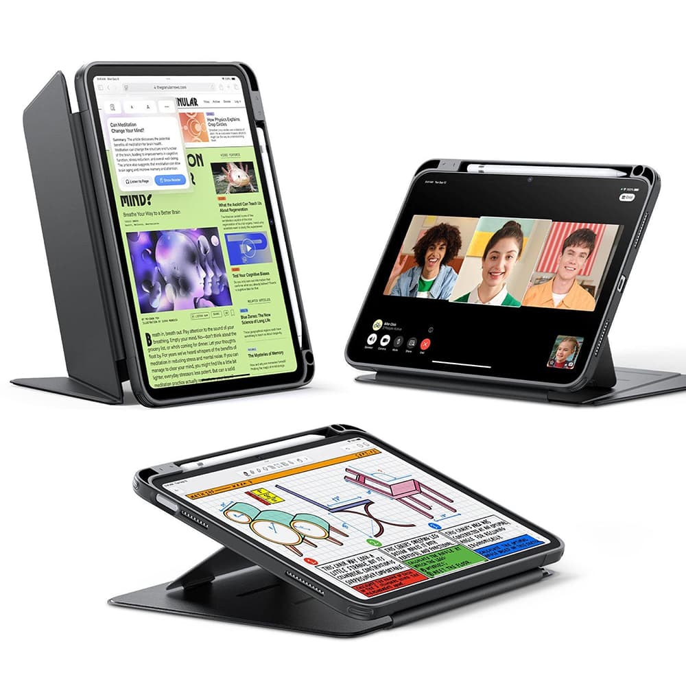 Pouzdro ESR Flip Hybrid s držákem na tužku iPad 10 (2022) 10.9 / 11 (2025) černé - náhled 1