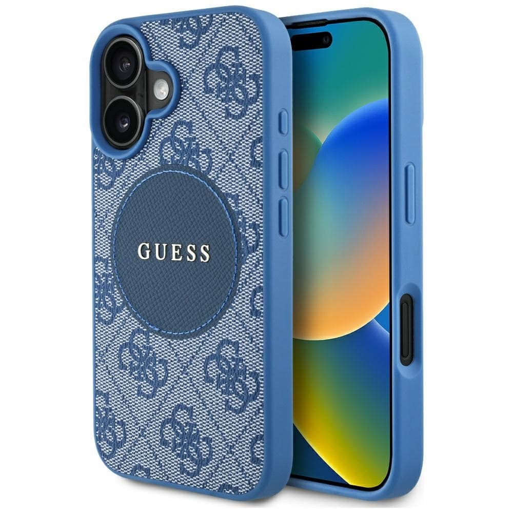 Guess 4G Circle Classic Logo MagSafe iPhone 16 modrá - náhled 1