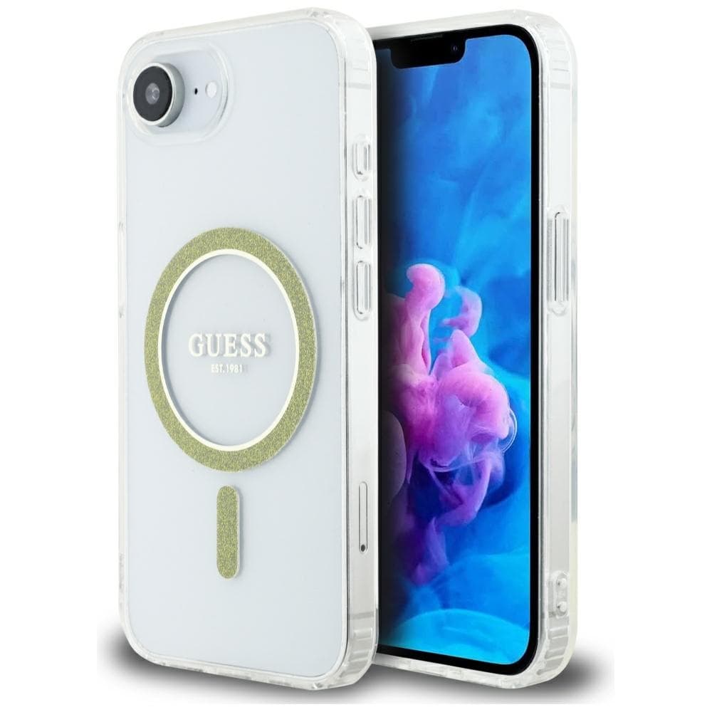 Guess IML Glitter Circle MagSafe GUHMPSE4HFGERET iPhone 16e průhledný - náhled 1