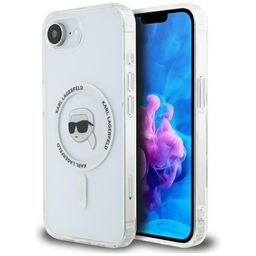 Karl Lagerfeld IML MagSafe iPhone 16e Bílá Karlova Hlava - náhled 1