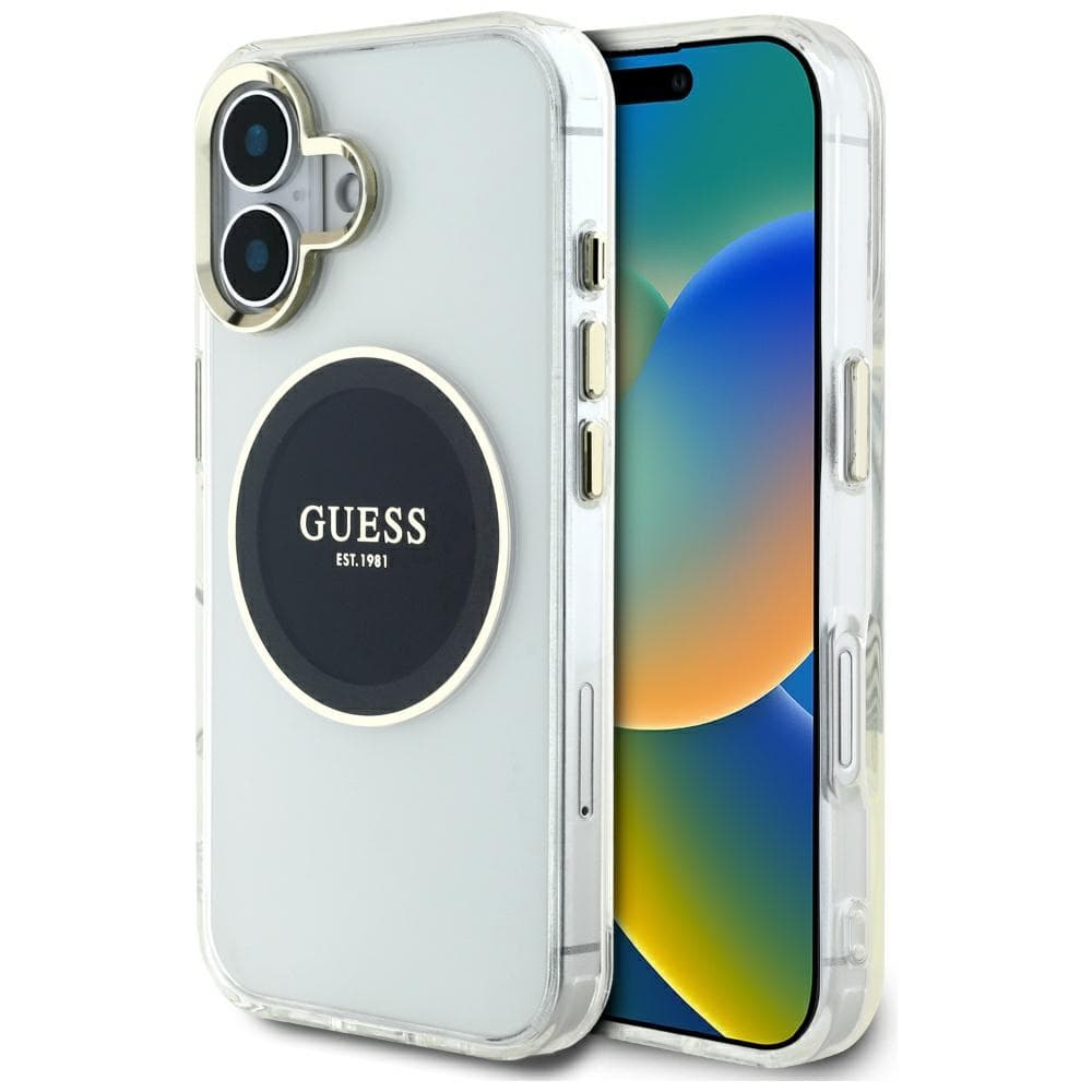 Guess IML Metal Colored Circle MagSafe GUHMP16SHTDRCEDK iPhone 16 černá - náhled 1