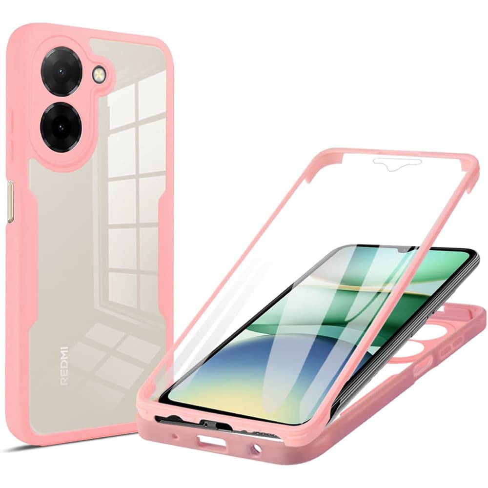 Techsuit ColorVerse 360 Series + Ochranné sklo Xiaomi Redmi A5 4G Růžová - náhled 1