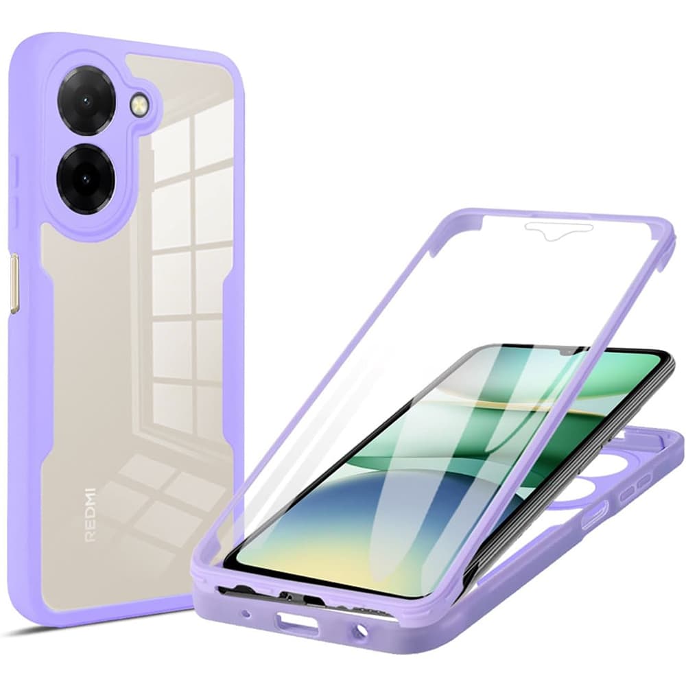 Techsuit ColorVerse 360 Series + Ochranná fólie Xiaomi Redmi A5 4G Fialová - náhled 1