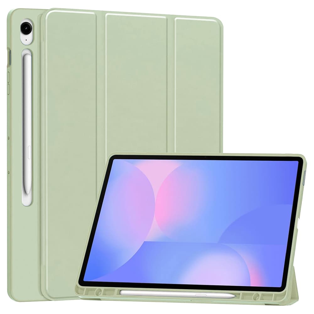 Pouzdro Techsuit Flex Trifold s držákem na tužku pro Samsung Galaxy Tab S10 FE Plus matcha zelená - náhled 1