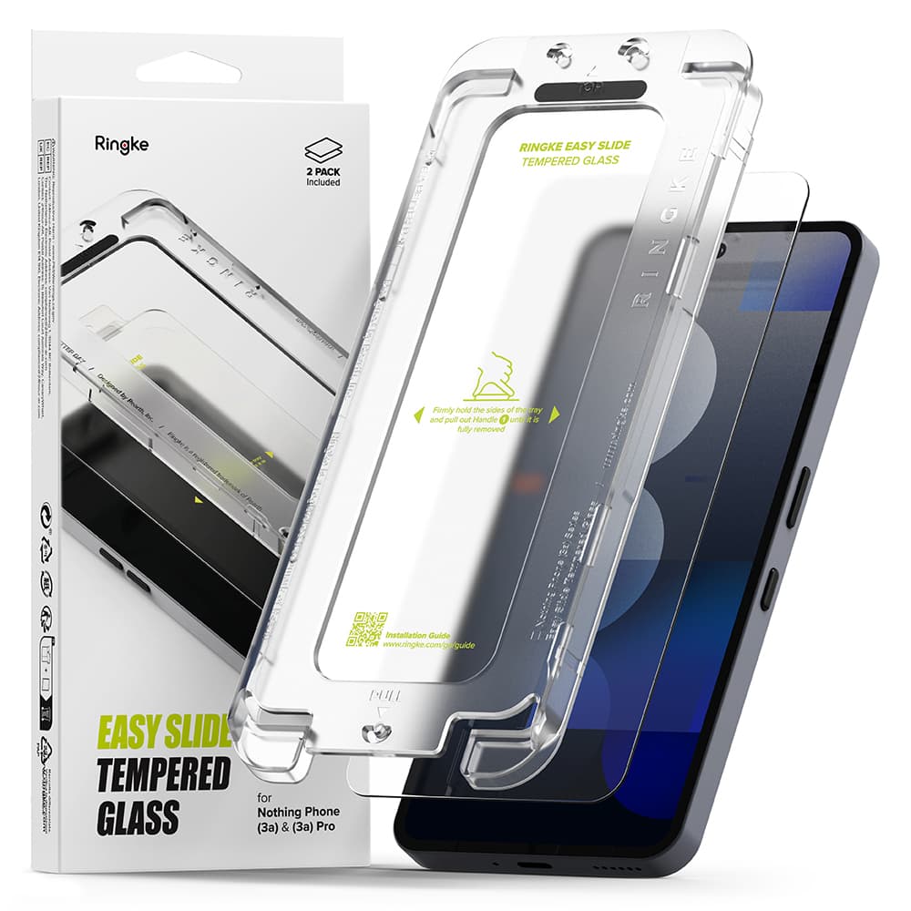 Ringke Easy Slide tvrzené sklo (2 ks) Nothing Phone (3a)/(3a) Pro čiré - náhled 1