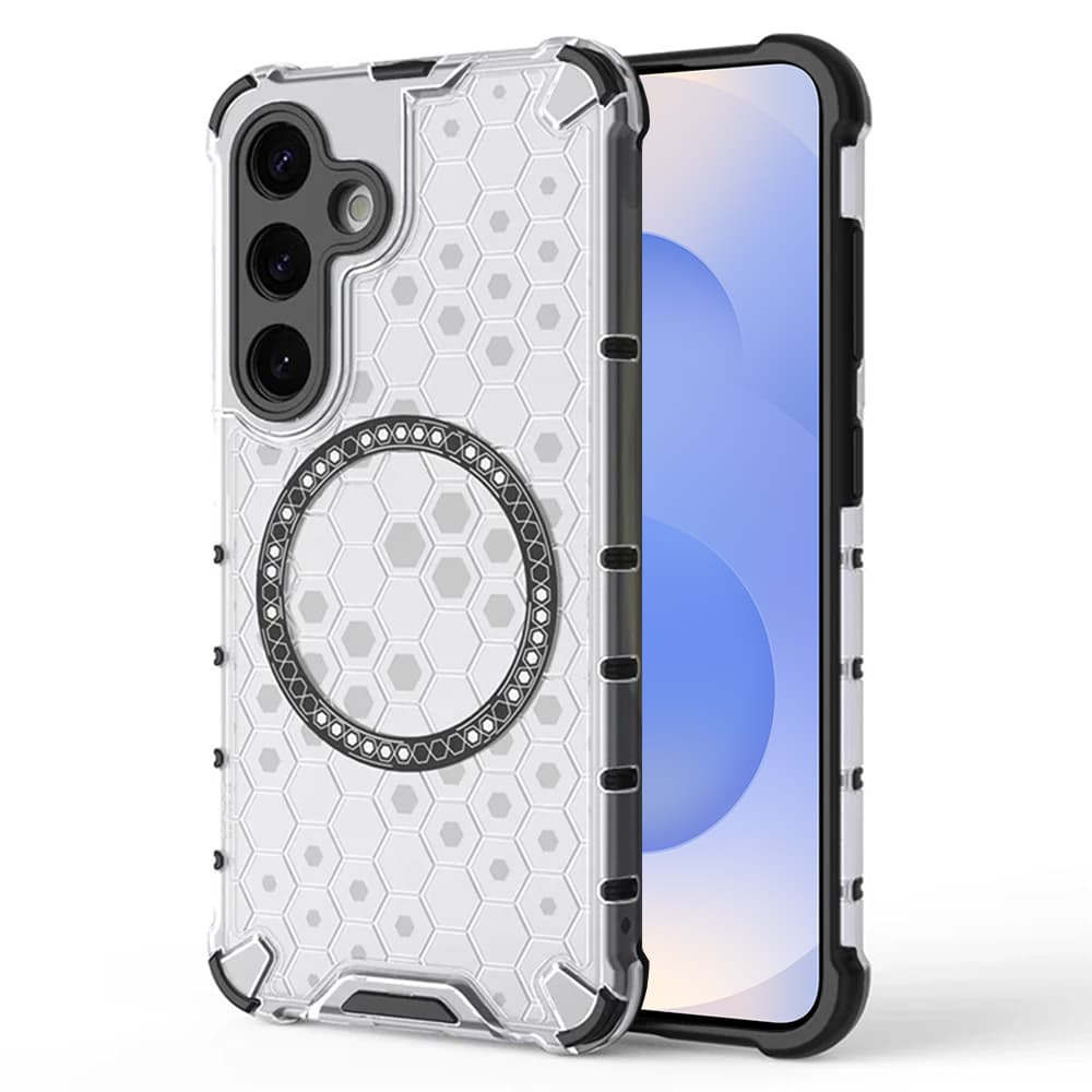 Techsuit HoneyComb Shield MagSafe pro Samsung Galaxy S25 bílý - náhled 1