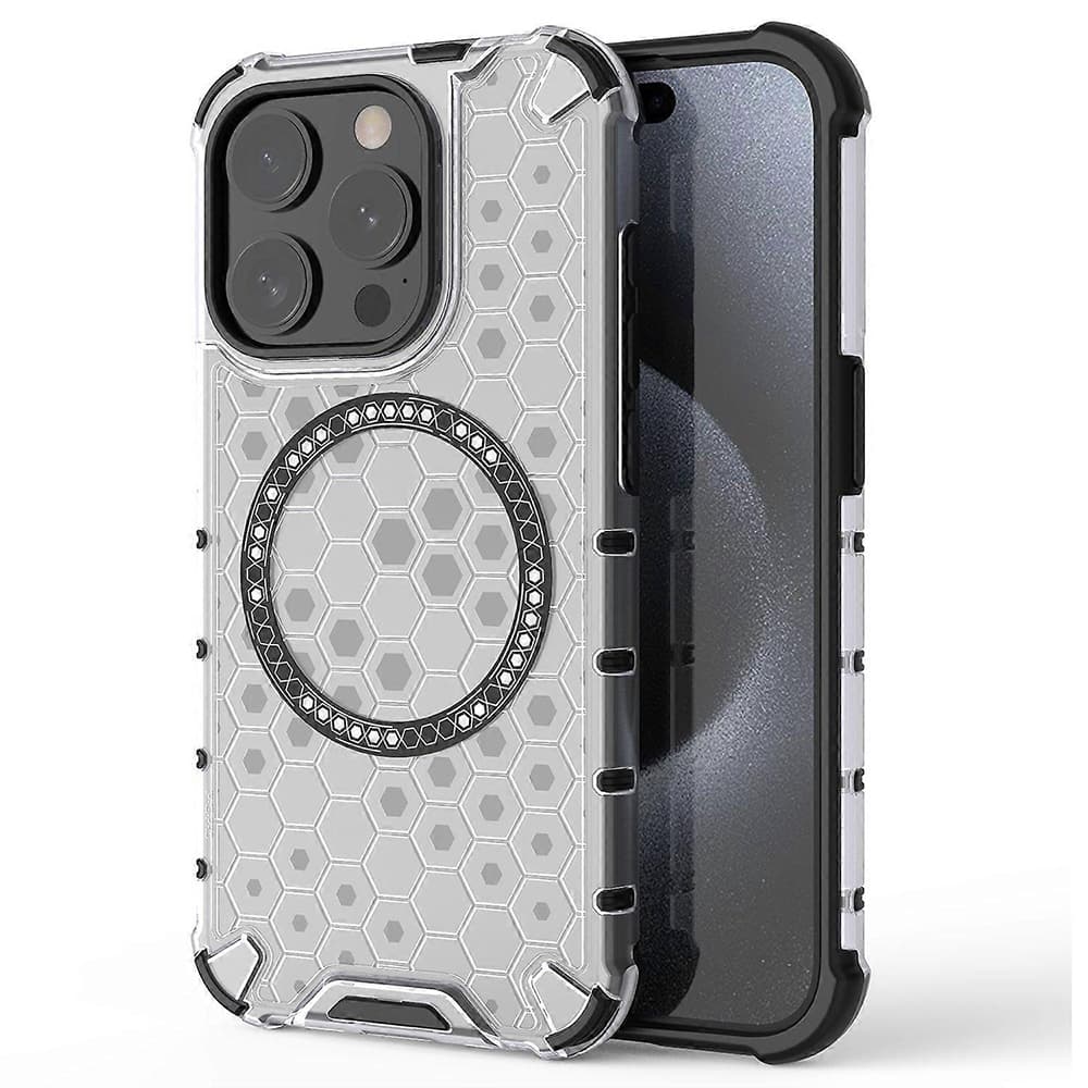 Techsuit HoneyComb Shield MagSafe pro iPhone 15 Pro Max bílý - náhled 1