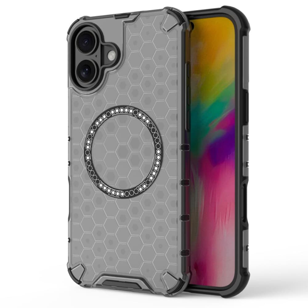 Techsuit HoneyComb Shield MagSafe pro iPhone 16 černý - náhled 1