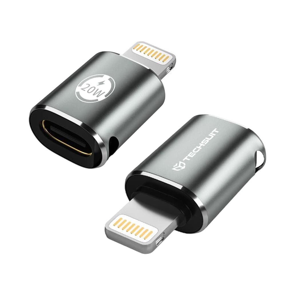 Techsuit Premium OTG Adaptér TitanCoreX (A11) Type-C na Lightning 3A šedý - náhled 1