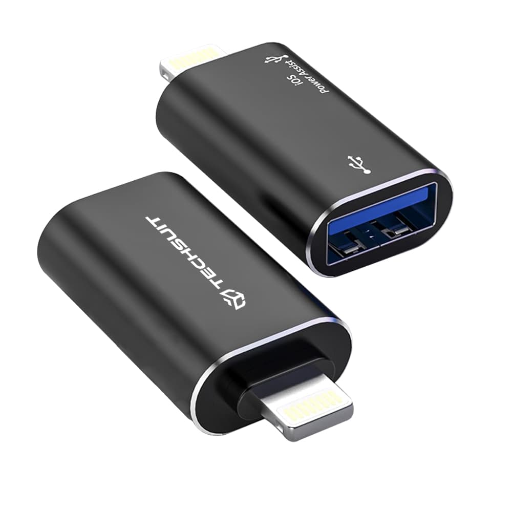Techsuit Premium OTG adaptér AluVoltX A18 USB na Lightning černý - náhled 1