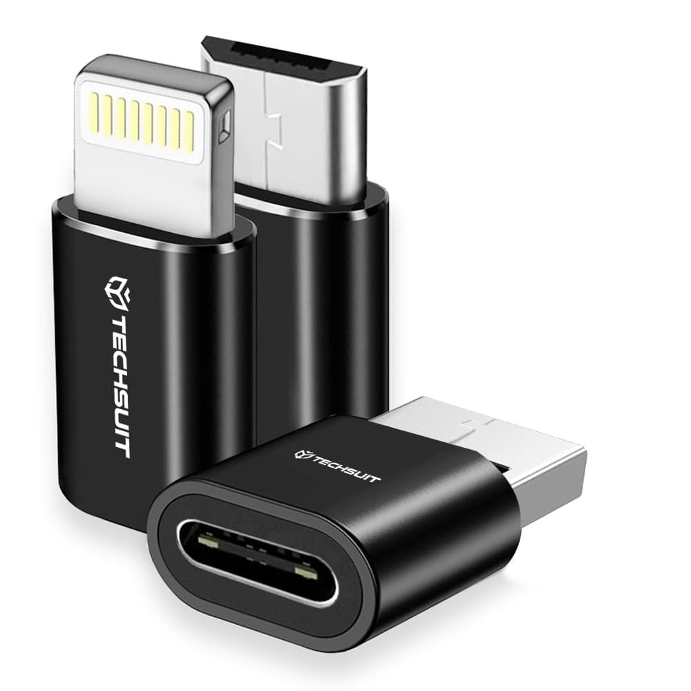 Techsuit 3 pack Premium OTG Adapter TriFlashX A19 černý - náhled 1