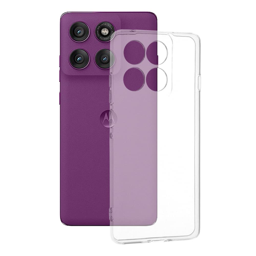Techsuit silikonové pouzdro Motorola Edge 60 Pro průhledné - náhled 1