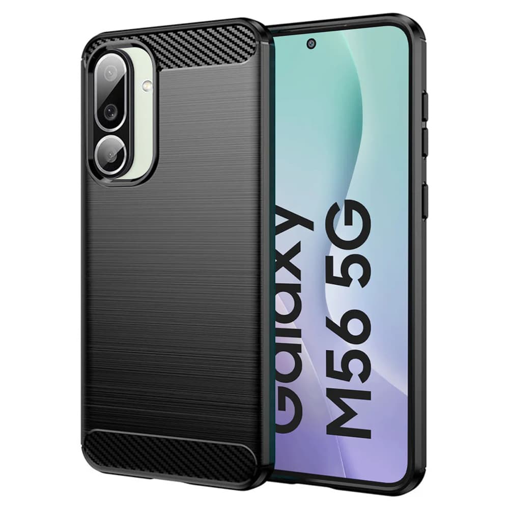 Techsuit Carbon Silicone pro Samsung Galaxy M56 černý - náhled 1
