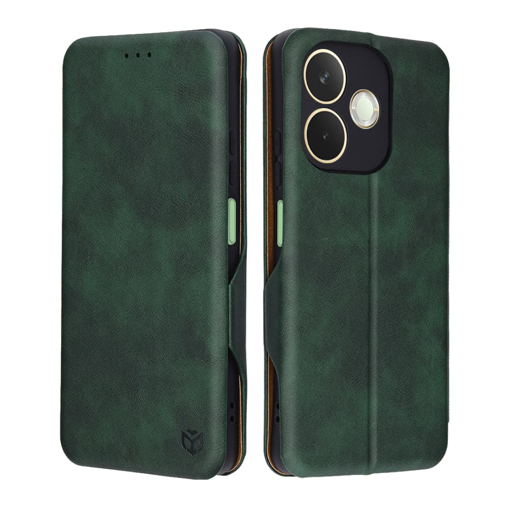 Pouzdro Techsuit Safe Wallet Plus pro Oppo A5 Pro 4G A5 Pro 5G zelené - náhled 1