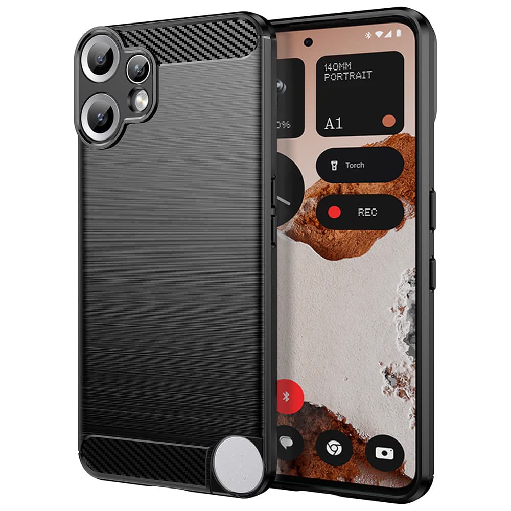 Telefon Nothing CMF Phone 2 Pro černý silikonový obal Techsuit Carbon - náhled 1