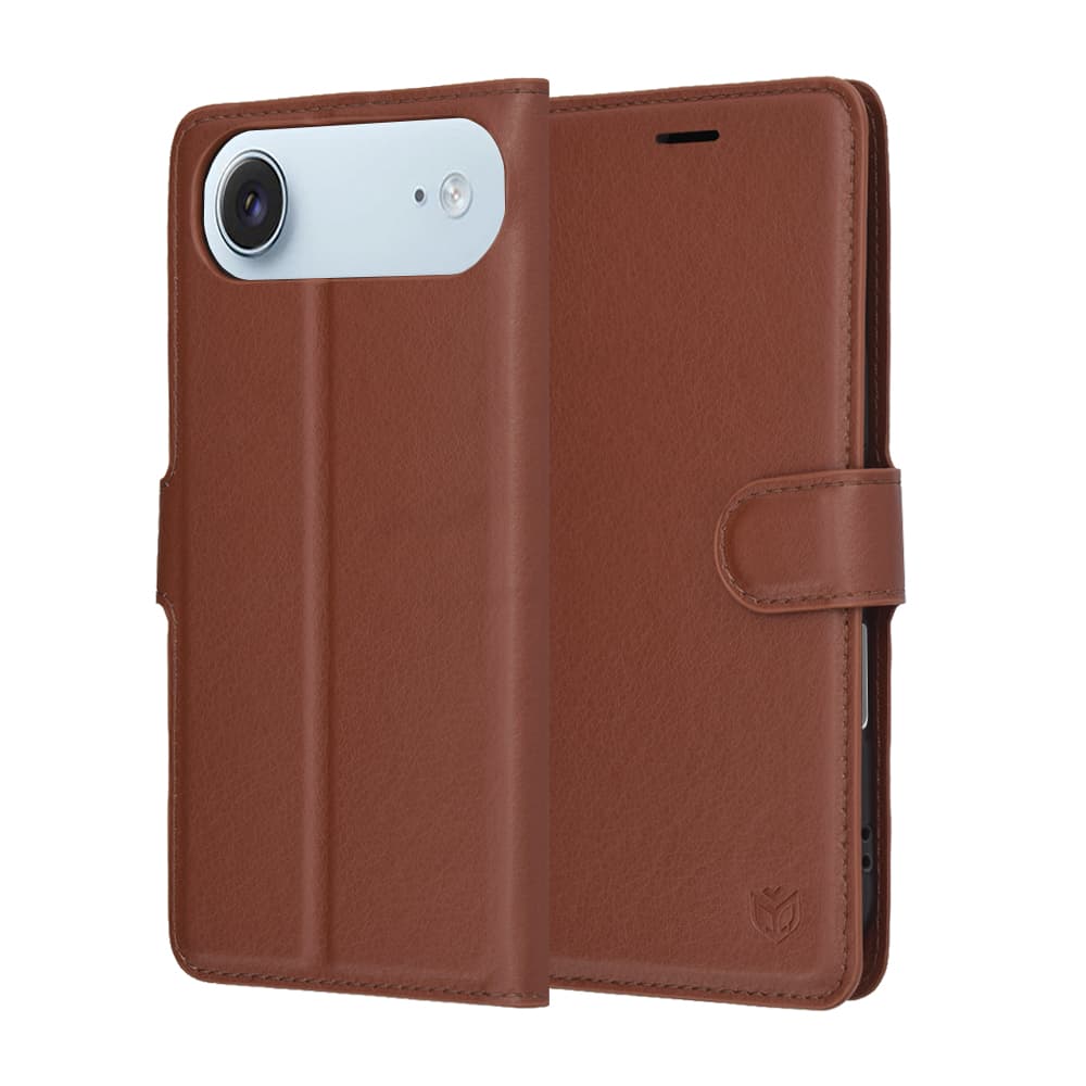 Kožené pouzdro Techsuit iPhone 17 Air hnědé - náhled 1
