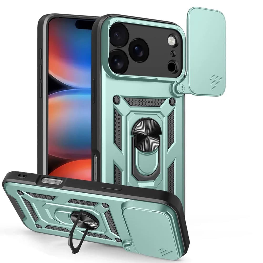 Techsuit CamShield Series pouzdro pro iPhone 17 Pro zelené - náhled 1