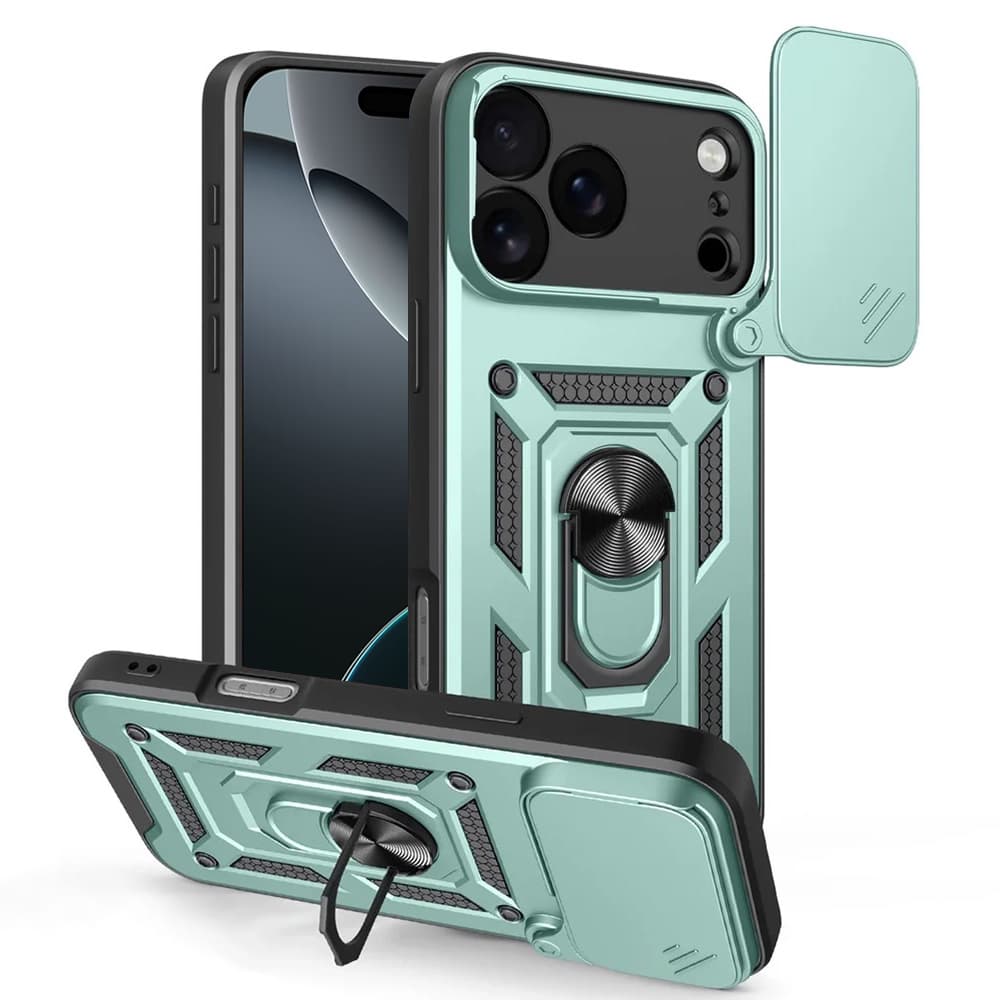 Techsuit CamShield Series pouzdro pro iPhone 17 Pro Max zelené - náhled 1