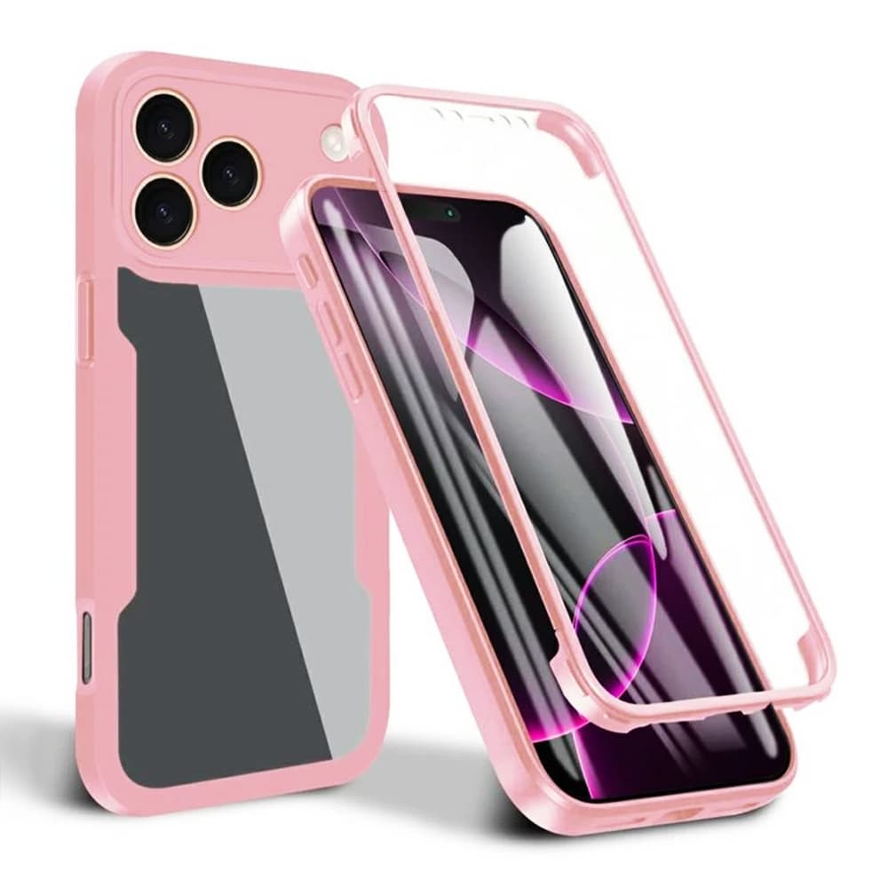 Techsuit ColorVerse 360 Series Ochranné sklo iPhone 17 Pro Max Růžová - náhled 1